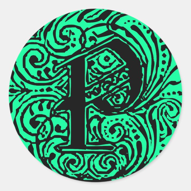 Monarchia ’P’ Runt Klistermärke (Framsida)