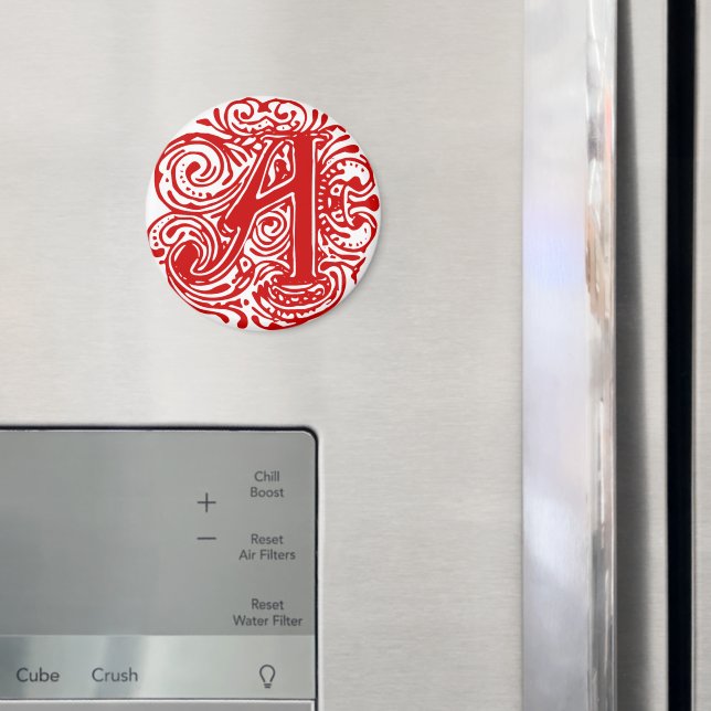 Monarchia Red ’A’ Magnet (In Situ (Fridge))