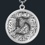 Monarchia ’S’ Silverpläterat Halsband<br><div class="desc">Monogram-typsnittet finare som heter Monarchia. En text från Victorian vintage stil. Anpassa detta med teckningen eller texten. Överför designen till valfri produkt.</div>