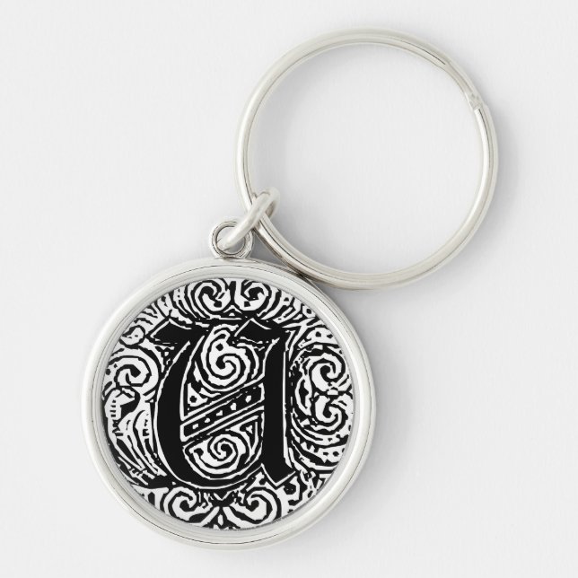 Monarchia ’U’ Rund Silverfärgad Nyckelring (Framsidan)