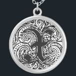 Monarchia ’X’ Monogram Pendant Necklace Silverpläterat Halsband<br><div class="desc">Monogram-typsnittet finare som heter Monarchia. En text från Victorian vintage stil. Anpassa detta med teckningen eller texten. Överför designen till valfri produkt.</div>