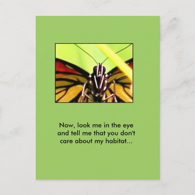 Monarchs meddelande vykort (Framsida)