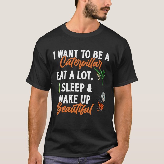 Monark fjäril Caterpillar Insekt Samlare Ent T Shirt (Framsida)