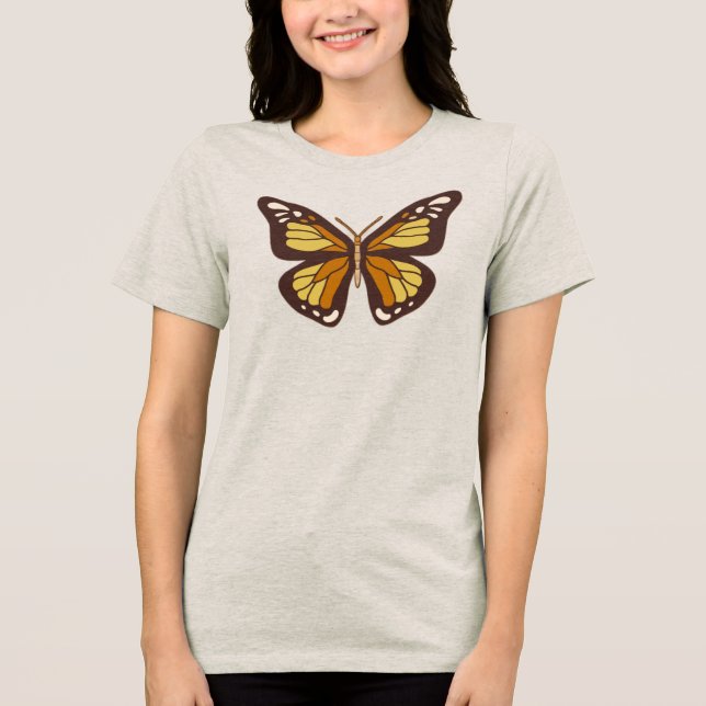 Monark fjäril Grafik T-shirt för kvinnor |  (Framsida)