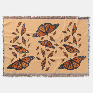 Monark fjäril kastfilt (Orange) Mysfilt