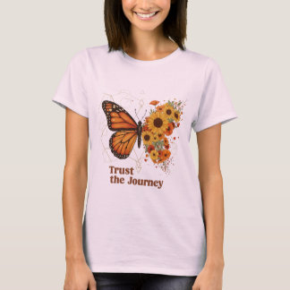 Monark fjäril solros blomsterdesign – Lita T Shirt