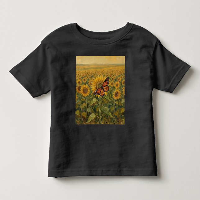 Monark med solrosor t shirt (Framsida)