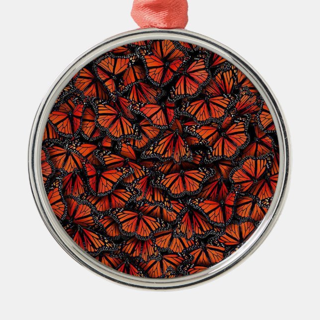 Monarkfjäril Julgransprydnad Metall (Framsidan)