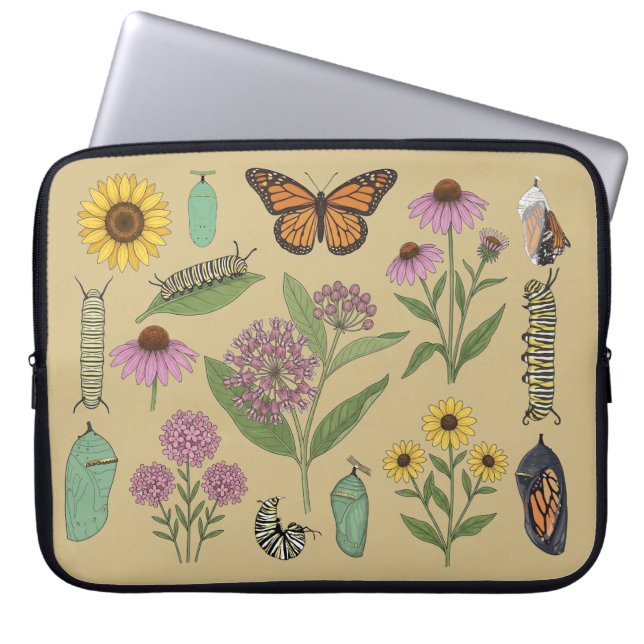 Monarkfjäril Laptop Fodral (Framsidan)