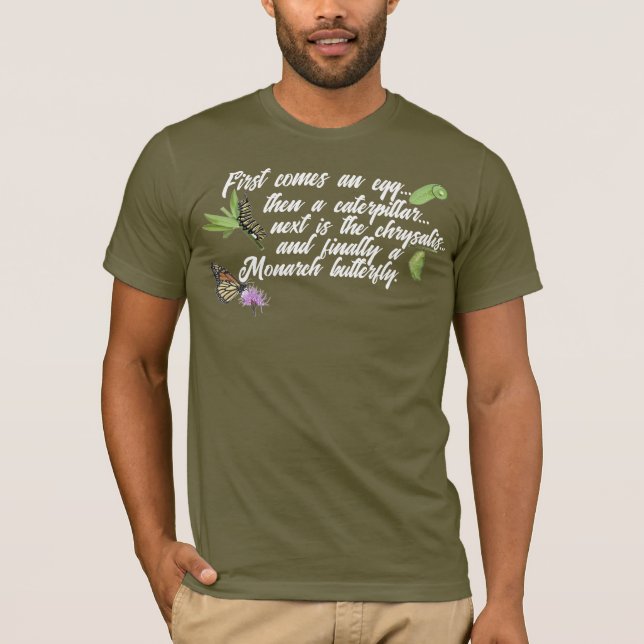 Monarkfjäril livscykel T-Shirt (Framsida)