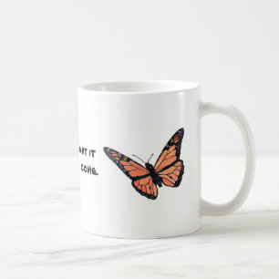 Monarkfjäril med milkweeden kaffemugg