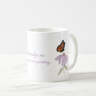 Monarkfjäril med Purpurhatt Kaffemugg