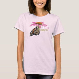 Monarkfjäril på blomma t shirt