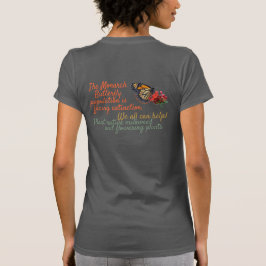Monarkfjäril på blommor t shirt