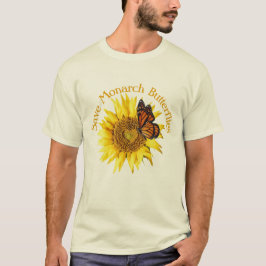 Monarkfjäril på en solros t shirt
