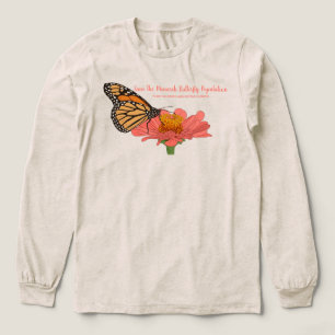 Monarkfjäril på en Zinnia T Shirt