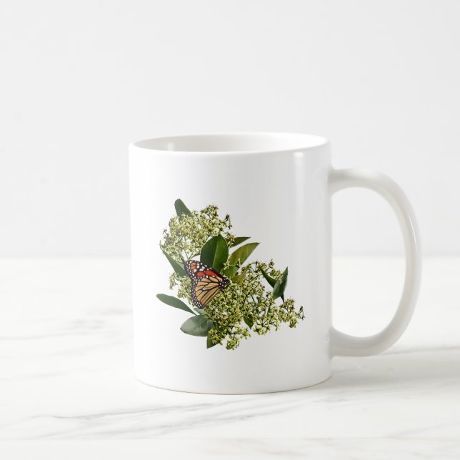 Monarkfjäril på Euonymus Kaffemugg (Höger)