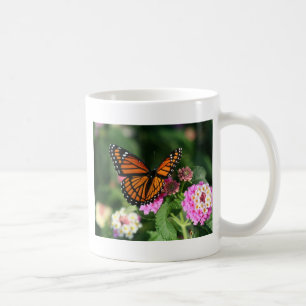 Monarkfjäril på Lantanablomma Kaffemugg