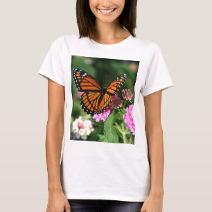Monarkfjäril på Lantanablomma Tee Shirt