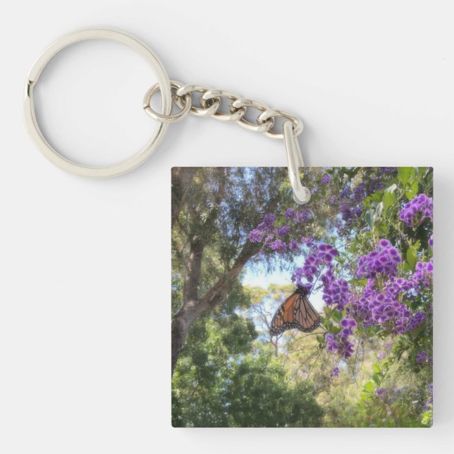 Monarkfjäril på lila blommor (Framsidan)