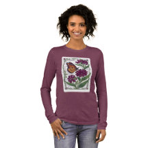 Monarkfjäril på purpur-silkört