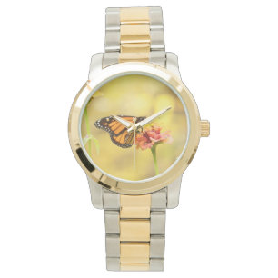 Monarkfjäril på Zinnia Armbandsur