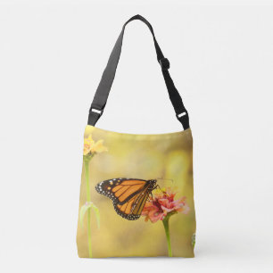 Monarkfjäril på Zinnia Axelväska