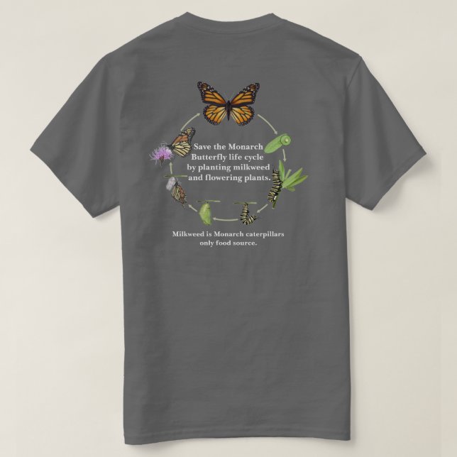 Monarkfjäril T-shirt (Design baksida)