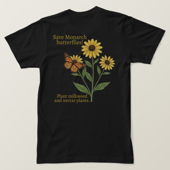 Monarkfjäril T Shirt (Design baksida)