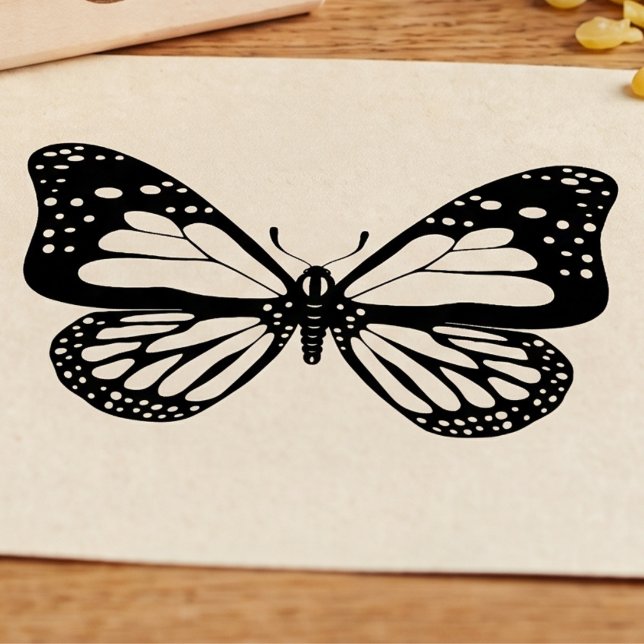 Monarkfjäril Trästämpel Stämpel (Add a graceful butterfly to your paper crafts.)