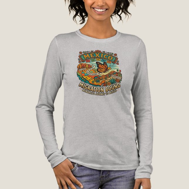 Monarkfjärilens migration t shirt (Framsida)