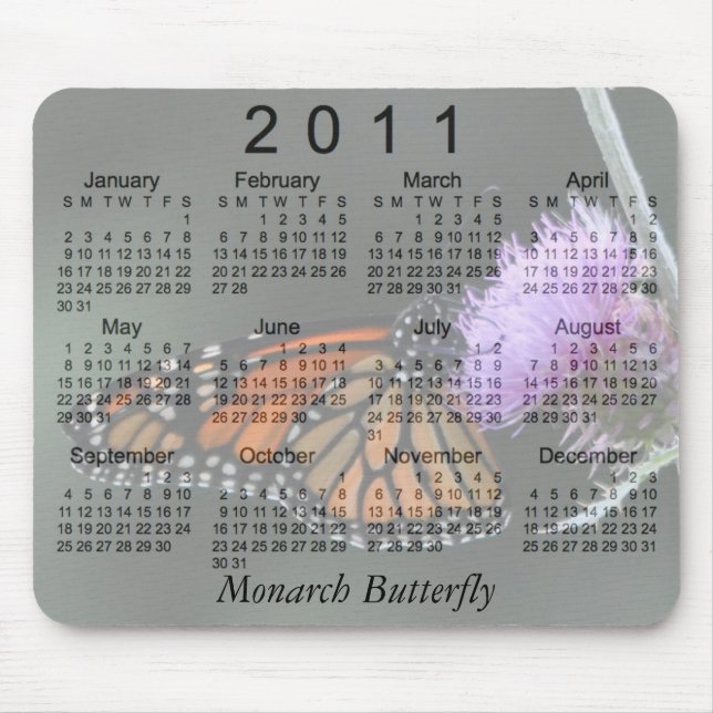 Monarkfjärilskalender 2011 musmatta (Framsidan)