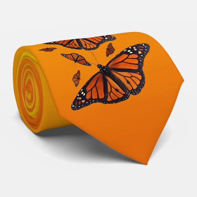 MonarkmedleyTie (tända/mörk - orangen), Slips (Rullad)