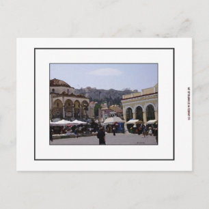 Monasteraki kvadrerar i Athens, Grekland Vykort