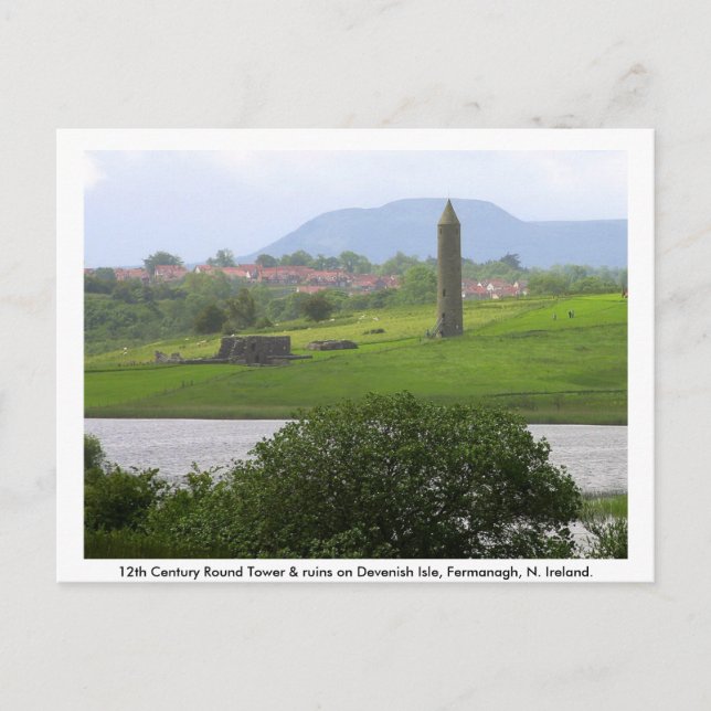 Monastic Torn & Ruins, Devenish Island Vykort (Framsida)