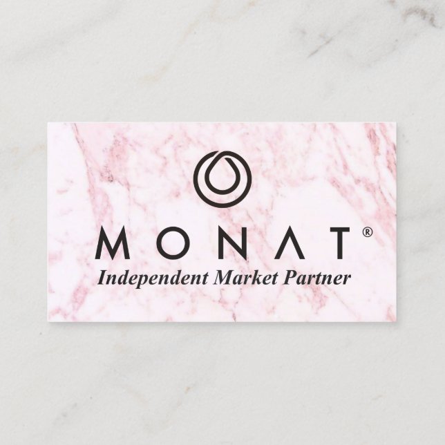 MONAT Rosa Marble Affärskort Visitkort (Baksida)