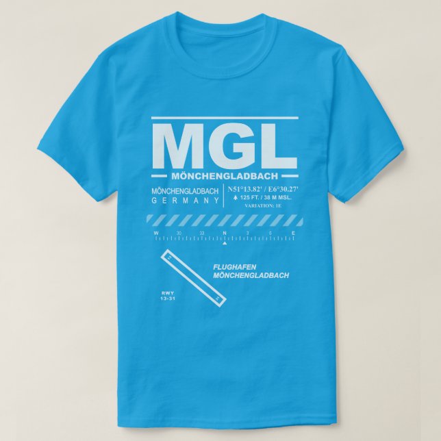 Mönchengladbach Airport MGL T-Shirt (Design framsida)