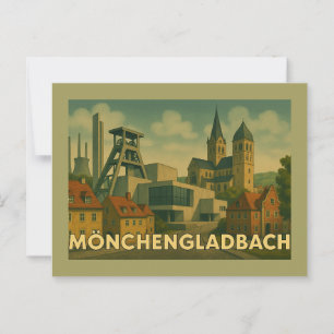 Mönchengladbach Tyskland Stad Konst Vykort