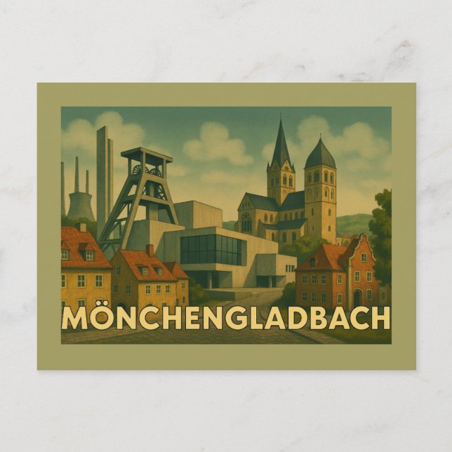 Mönchengladbach Tyskland Stad Konst Vykort (Framsida)