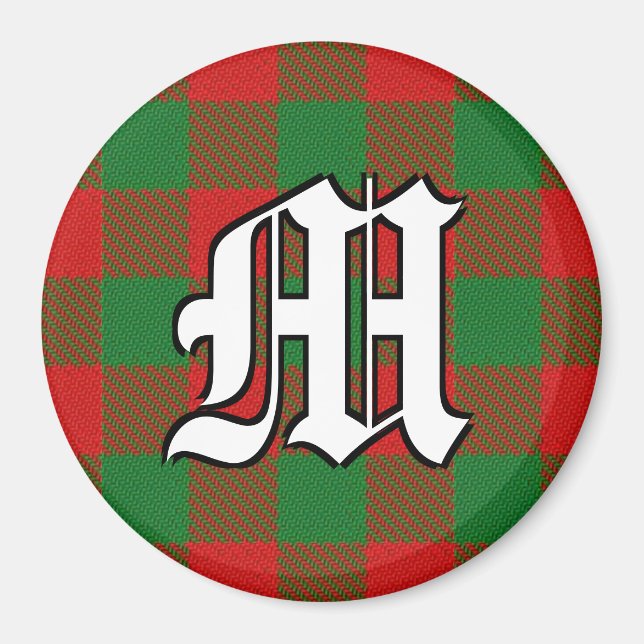 Moncreiffe klan tartan rutmönstrade accenter magnet (Framsidan)