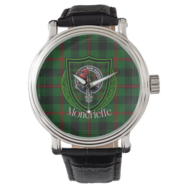 Moncrieffe Scottish Clan Tartan & Crest Armbandsur (Framsida)