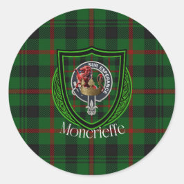 Moncrieffe Scottish Clan Tartan & Crest Runt Klistermärke