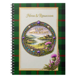 Moncrieffe skotska klan tartan & vapen anteckningsbok