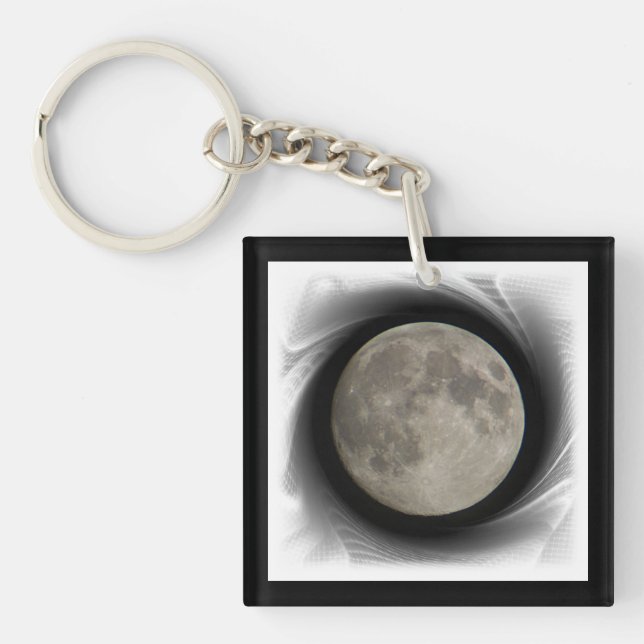 Mond, Lune, Luna, Glina, Måne Schlüsselanhänger (Framsidan)