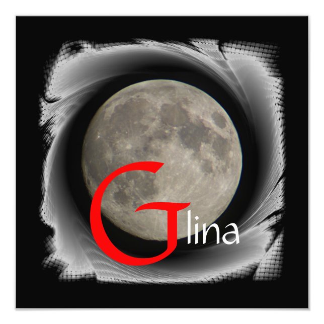 Mond, Lune, Luna, Glina, Moon Poster (Framsidan)