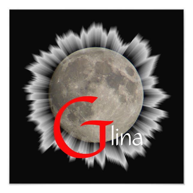 Mond, Lune, Luna, Glina, Moon Poster (Framsidan)
