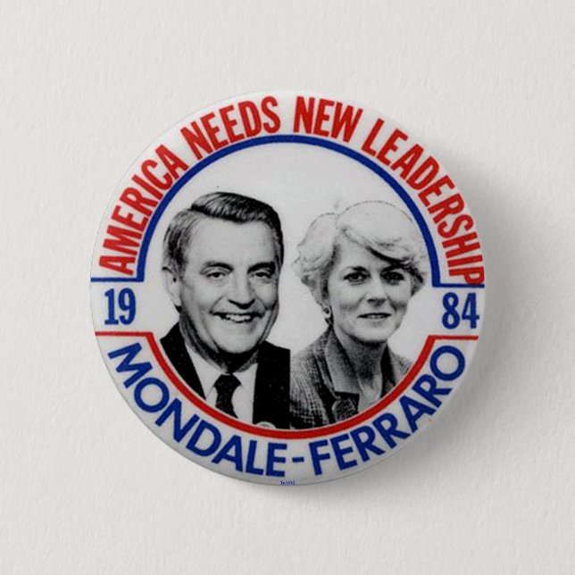 Mondale-Ferraro jugate - knäppas Knapp (Framsida)