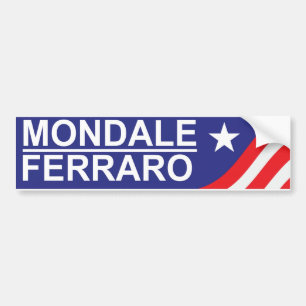 Mondale Ferraro kampanjbildekal 1984 Bildekal