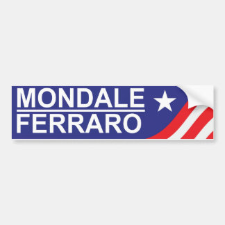 Mondale Ferraro kampanjbildekal 1984 Bildekal