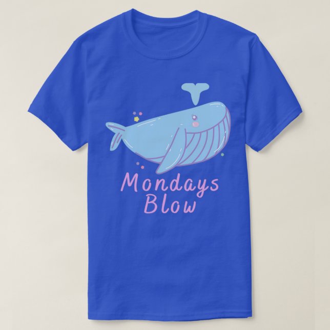 Mondays Blow Cute whale T Shirt (Design framsida)